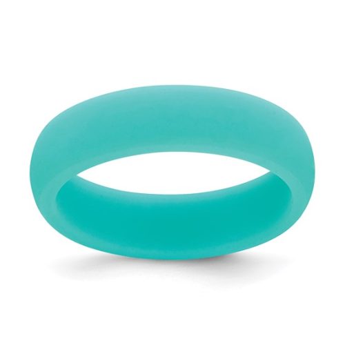 5.7MM SILICONE SKY BLUE DOMED BAND