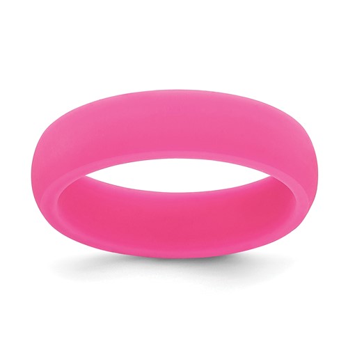 5.7MM SILICONE HOT PINK DOMED BAND