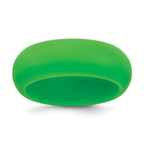 8MM SILICONE GREEN DOMED BAND