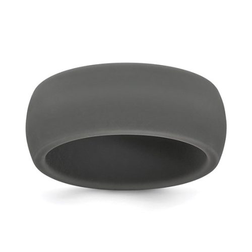 8.7MM SILICONE DARK GREY DOMED BAND