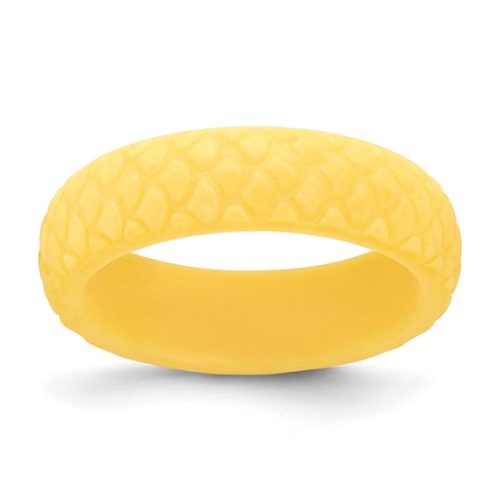 5.7MM SILICONE YELLOW MERMAID PATTERN DOMED BAND