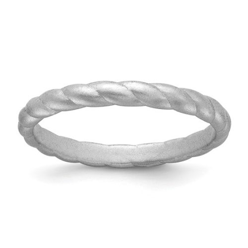 3MM SILICONE METALICC SILVER BRAIDED BAND