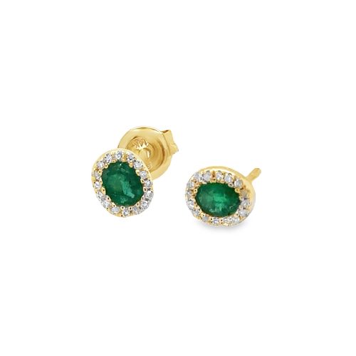 EMERALD & DIAMOND EARRINGS