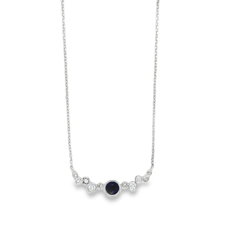 SAPPHIRE & DIAMOND NECKLACE