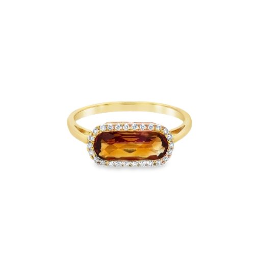 CITRINE & DIAMOND RING