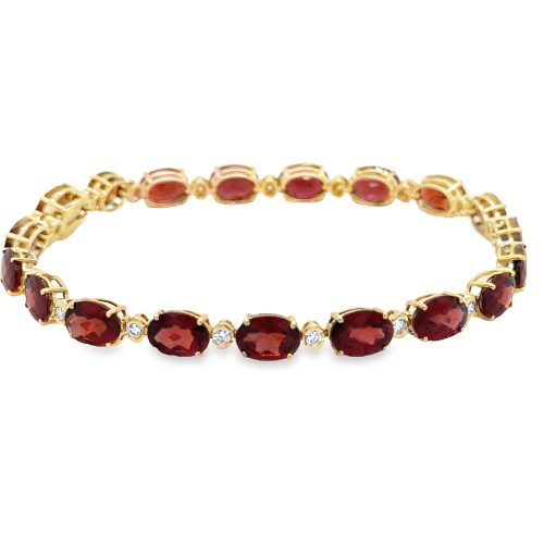 GARNET & DIAMOND BRACELET