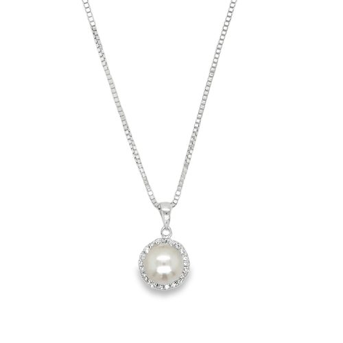 PEARL & DIAMOND NECKLACE