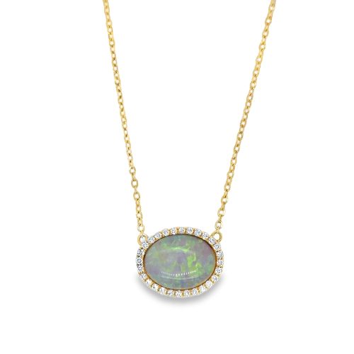 OPAL & DIAMOND NECKLACE