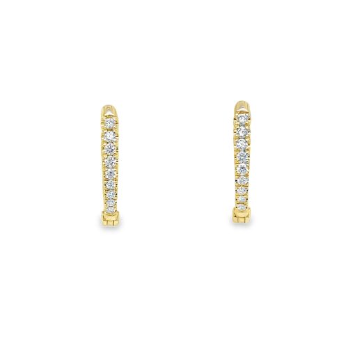DIAMOND HUGGIE HOOP EARRINGS