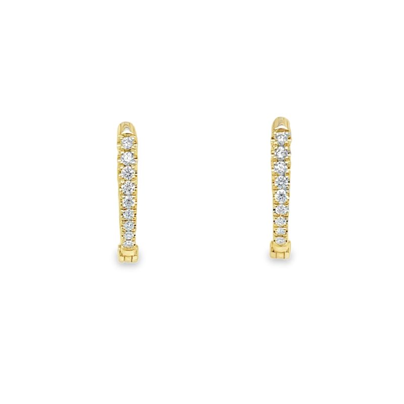 DIAMOND HUGGIE HOOP EARRINGS