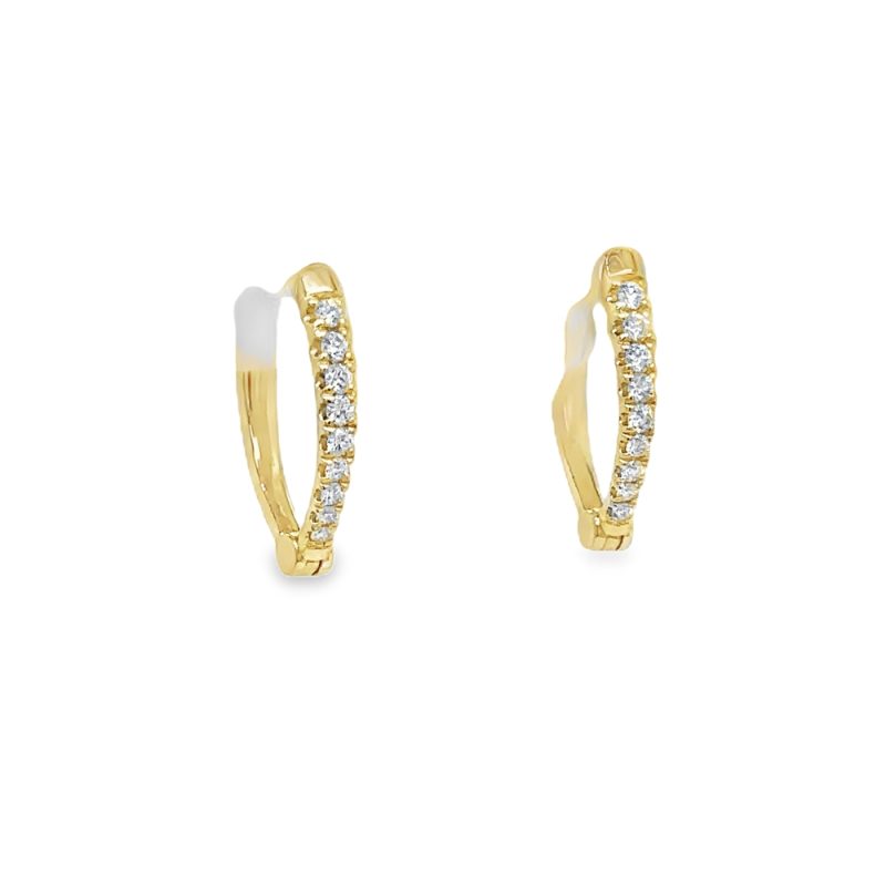 DIAMOND HUGGIE HOOP EARRINGS - Image 2