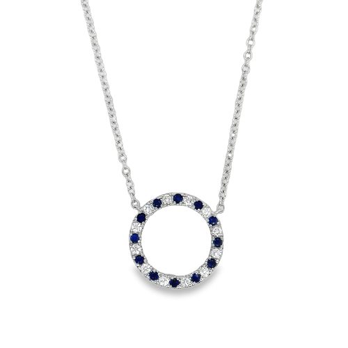 SAPPHIRE & DIAMOND NECKLACE