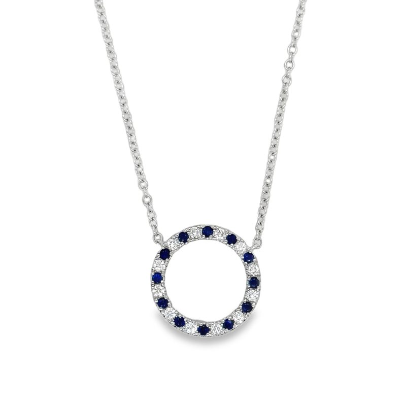 SAPPHIRE & DIAMOND NECKLACE