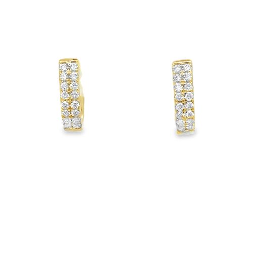 DIAMOND HUGGIE HOOP EARRINGS
