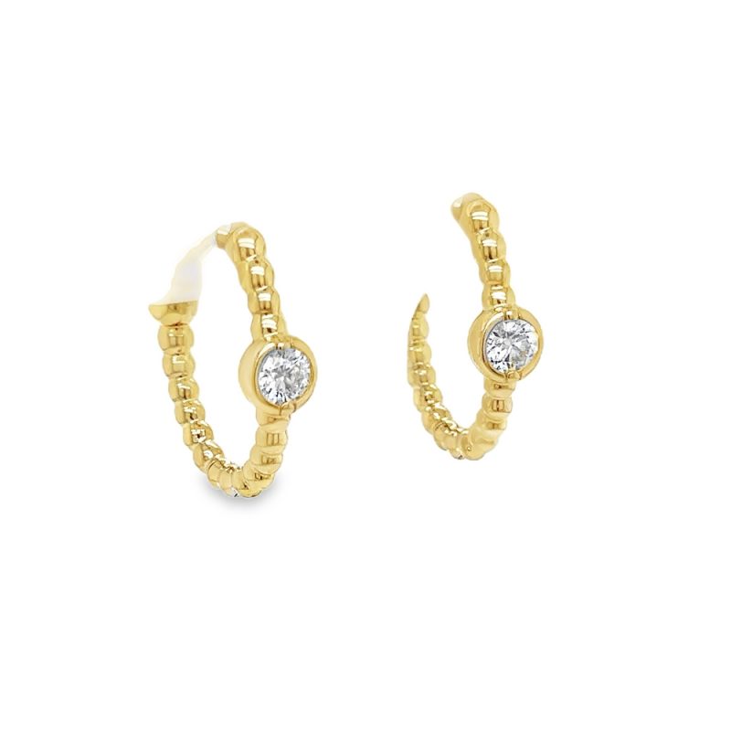 DIAMOND HOOP EARRINGS - Image 2