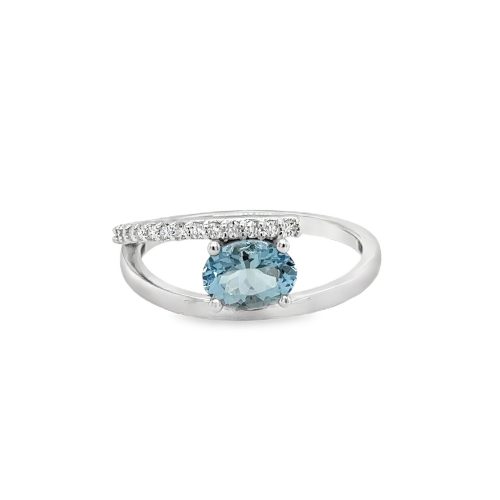 AQUA & DIAMOND RING