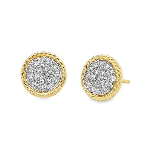 DIAMOND PAVE STUD EARRINGS
