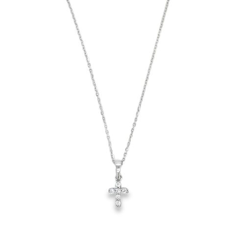 0.06ct TOTAL WEIGHT DIAMOND CROSS NECKLACE
