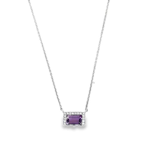 AMETHYST & DIAMOND NECKLACE