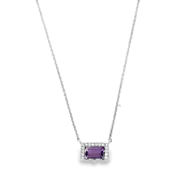 AMETHYST & DIAMOND NECKLACE