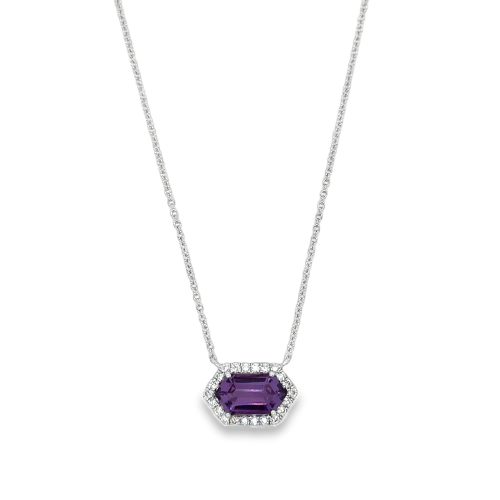 AMETHYST & DIAMOND NECKLACE