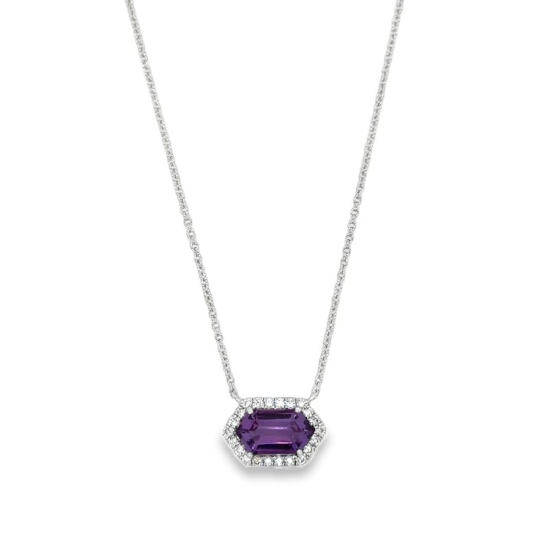 AMETHYST & DIAMOND NECKLACE