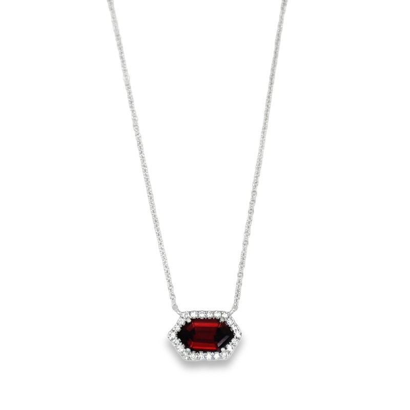 GARNET & DIAMOND NECKLACE