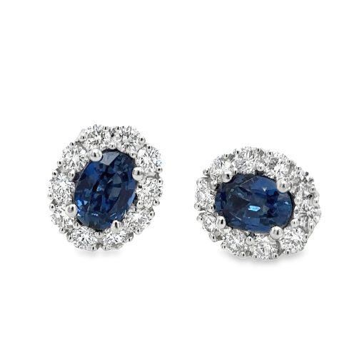SAPPHIRE & DIAMOND EARRINGS