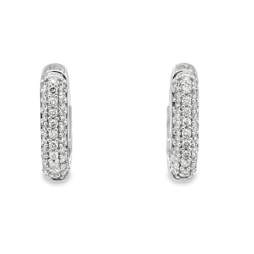 DIAMOND PAVE HOOP EARRINGS