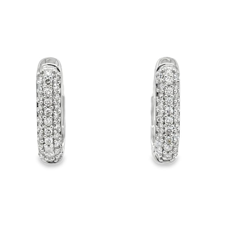 DIAMOND PAVE HOOP EARRINGS