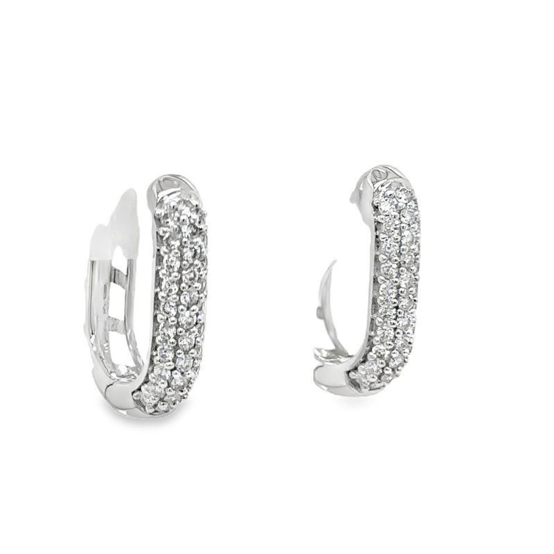DIAMOND PAVE HOOP EARRINGS - Image 2