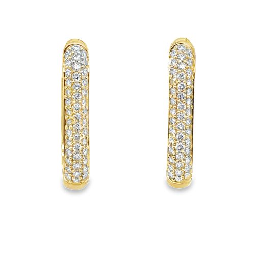 DIAMOND PAVE HOOP EARRINGS
