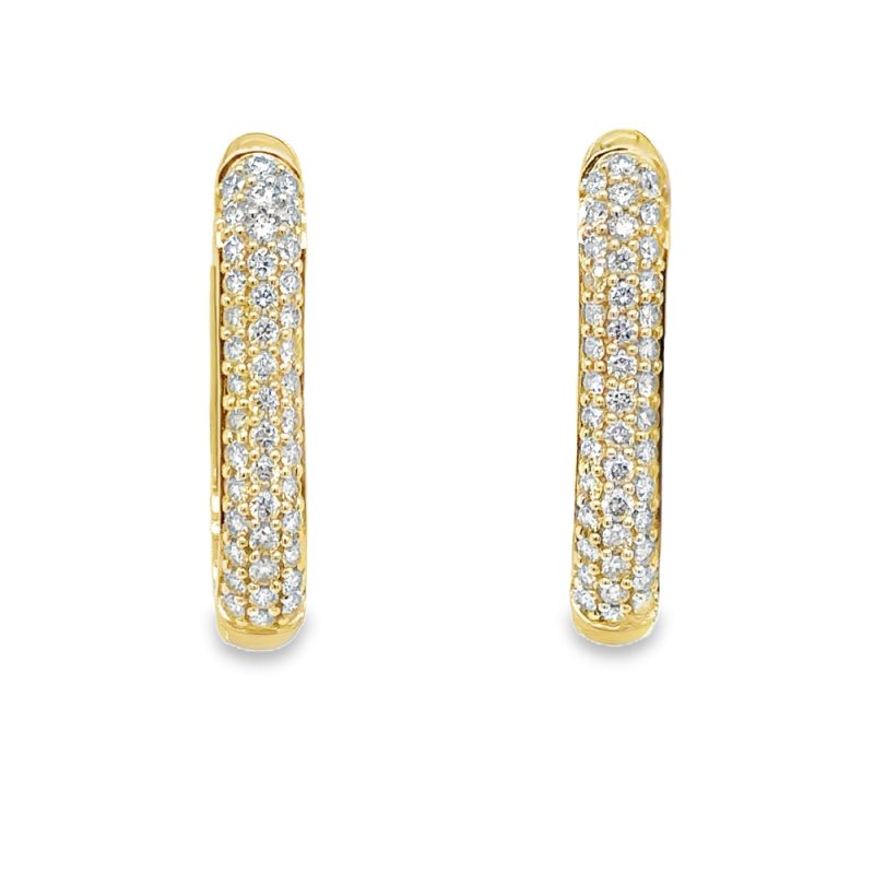 DIAMOND PAVE HOOP EARRINGS