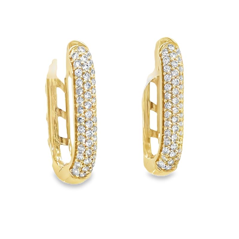 DIAMOND PAVE HOOP EARRINGS - Image 2