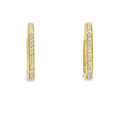 DIAMOND GEOMETRIC HOOP EARRINGS