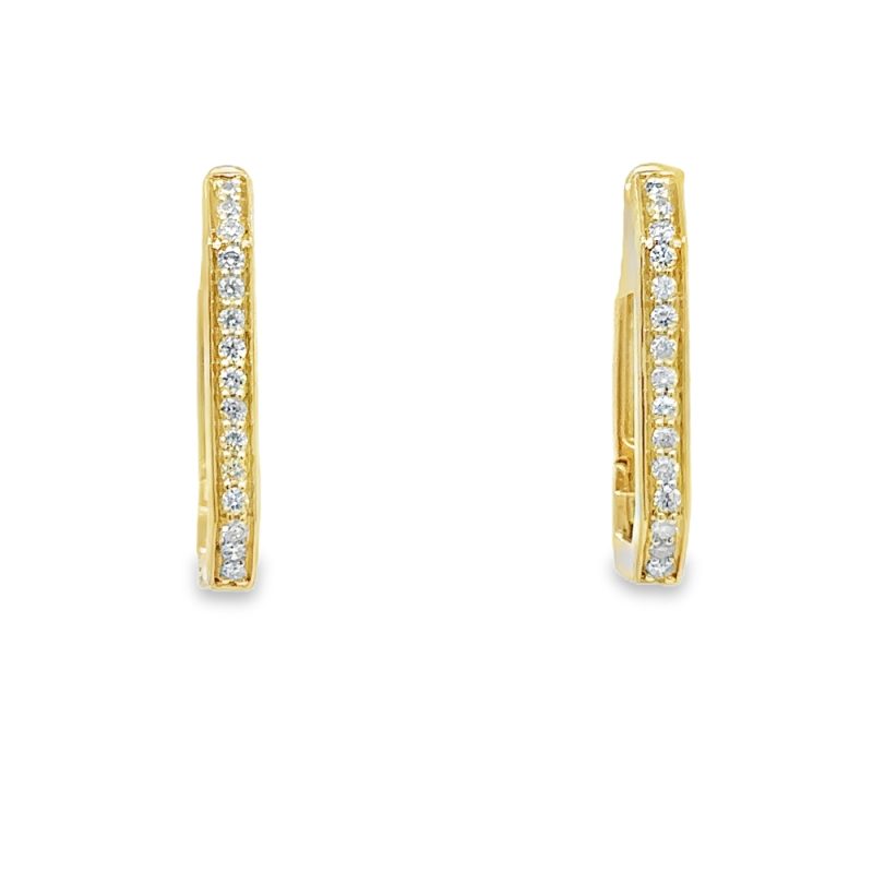 DIAMOND GEOMETRIC HOOP EARRINGS