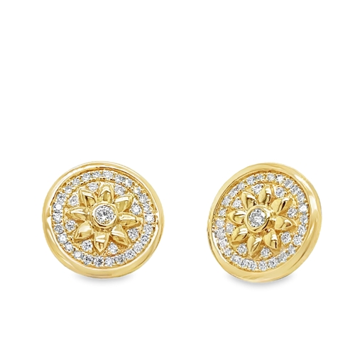 DIAMOND FLOWER INSPIRED STUD EARRINGS