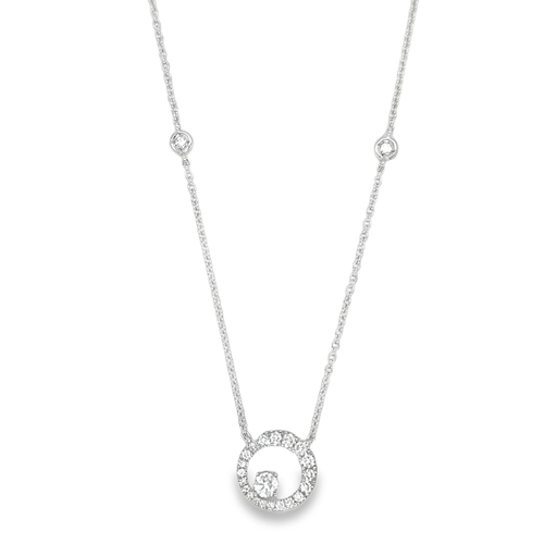 DIAMOND HALO NECKLACE