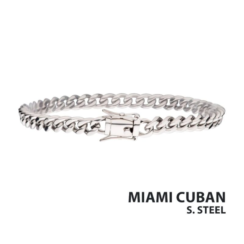 6MM STEEL MIAMI CUBAN CHAIN BRACELET