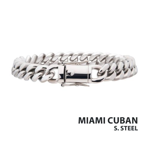 8MM STEEL MIAMI CUBAN CHAIN BRACELET