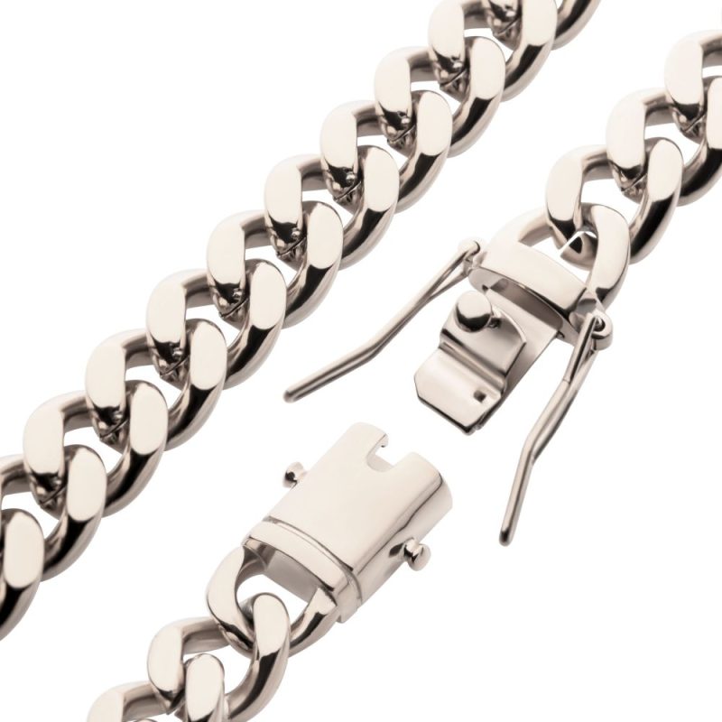 8MM STEEL MIAMI CUBAN CHAIN BRACELET - Image 2