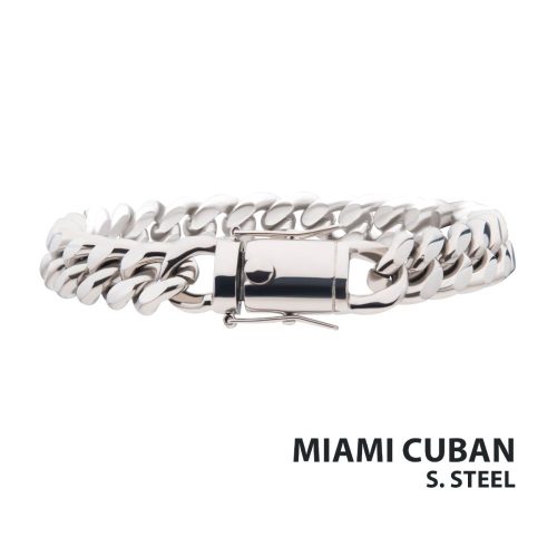 10MM STEEL MIAMI CUBAN CHAIN BRACELET