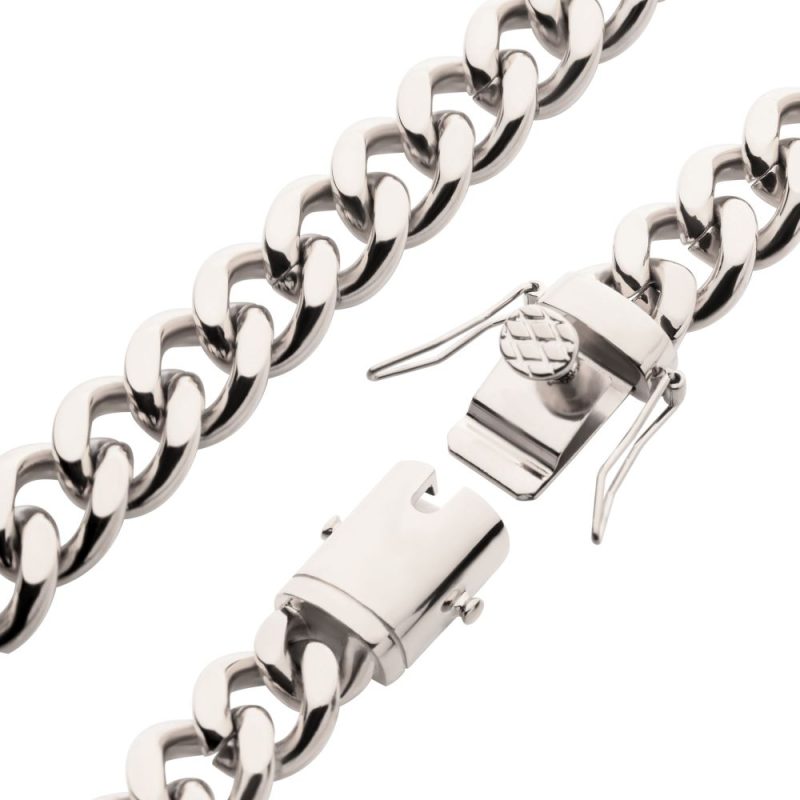 12MM STEEL MIAMI CUBAN CHAIN BRACELET - Image 3