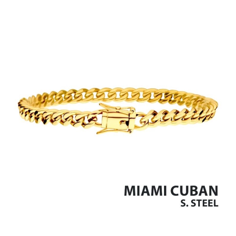 6MM 18K GOLD PLATED MIAMI CUBAN CHAIN BRACELET