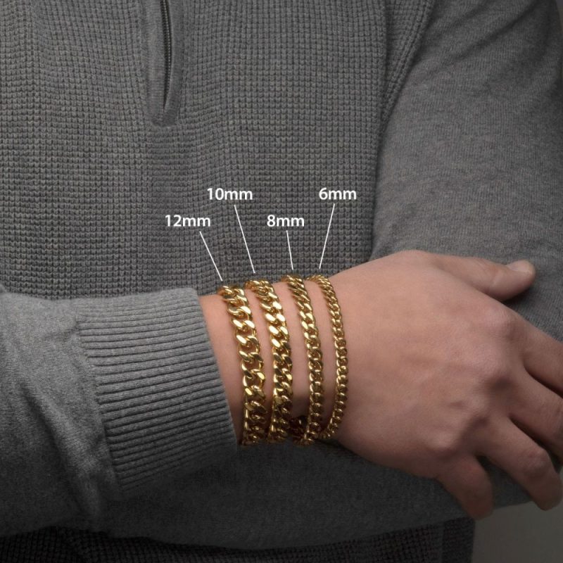 10MM 18K GOLD PLATED MIAMI CUBAN CHAIN BRACELET - Image 2