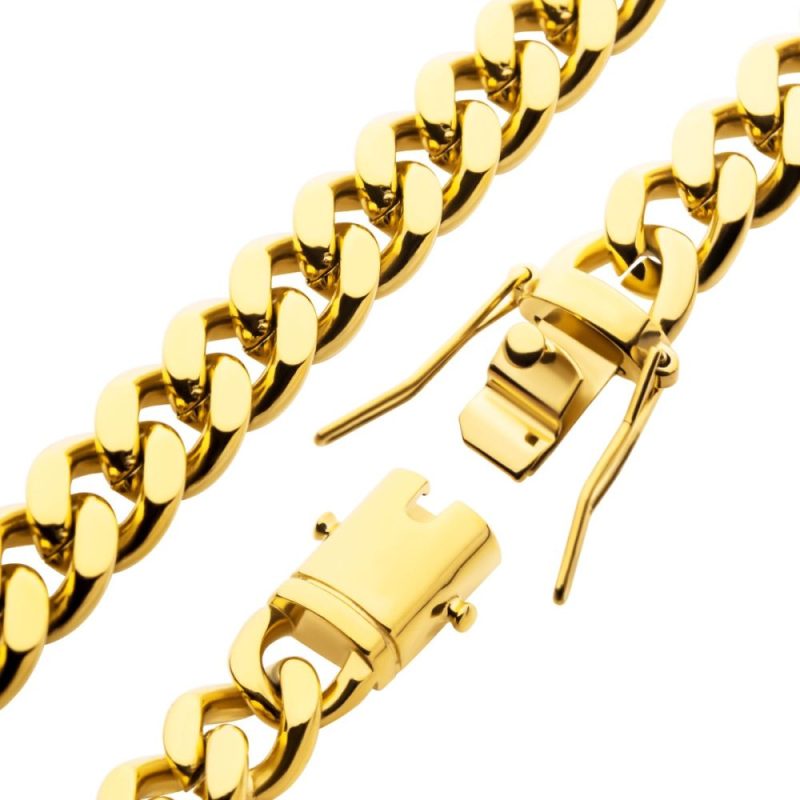 8MM 18K GOLD PLATED MIAMI CUBAN CHAIN BRACELET - Image 2