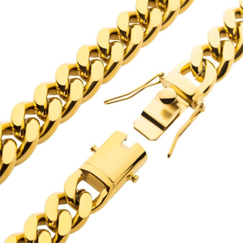 10MM 18K GOLD PLATED MIAMI CUBAN CHAIN BRACELET - Image 3