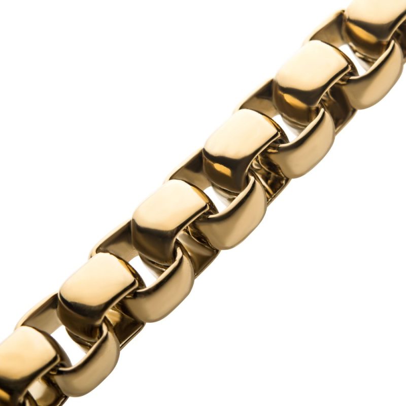 18K GOLD PLATED BOLD BOX CHAIN SET - Image 3