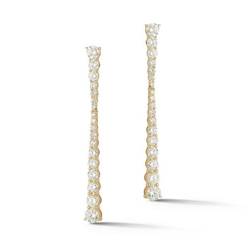 DIAMOND CRESCENDO DANGLE FASHION EARRINGS