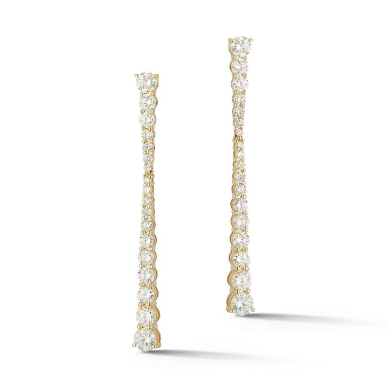 DIAMOND CRESCENDO DANGLE FASHION EARRINGS
